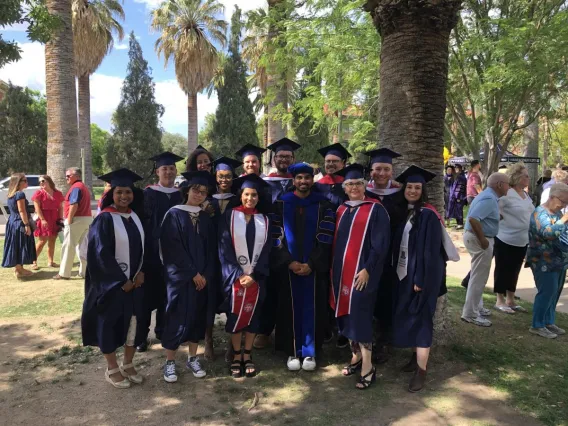 Graduates posing for the camera