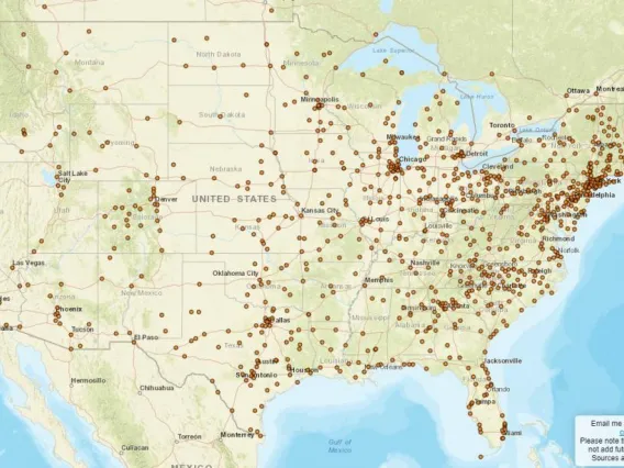 Map of BLM protests